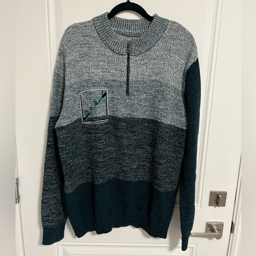 Desigual Men’s Quarter Zip Cotton Sweater - Size XXL